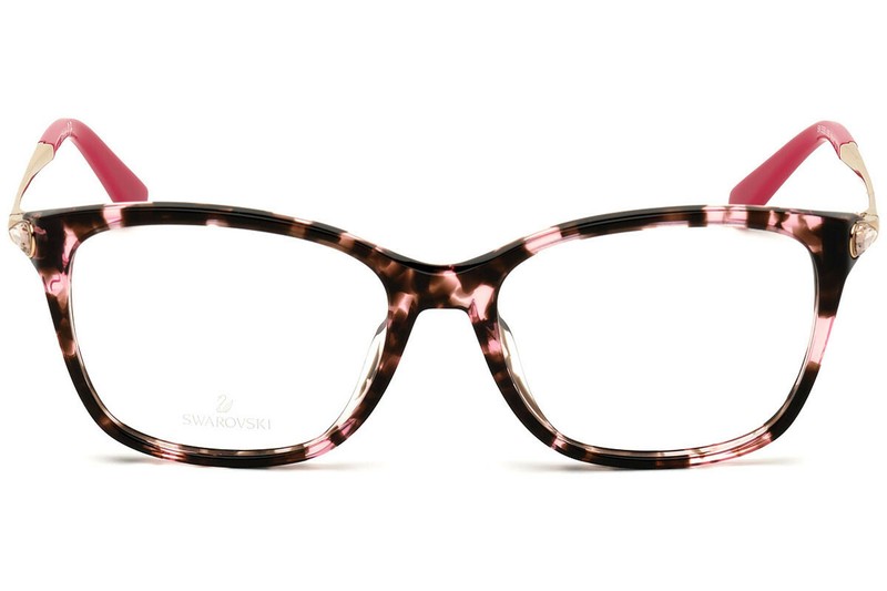 Swarovski SK5350 055 Multi Color Havana Cat Plastic Eyeglasses 53-16-135 SW5350