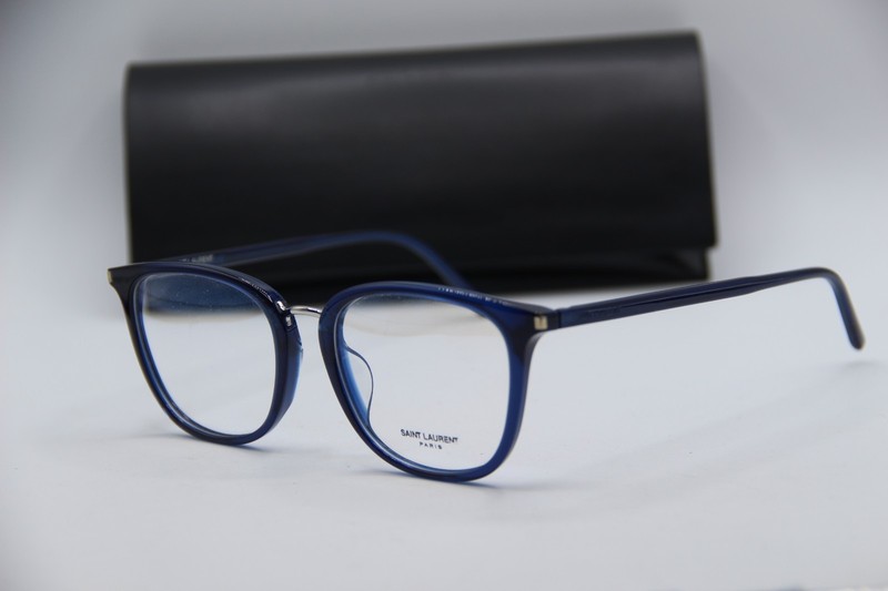 NEW SAINT LAUREN PARIS SL235/F 004 CRYSTAL BLU AUTHENTIC EYEGLASSES W/CASE 53-19