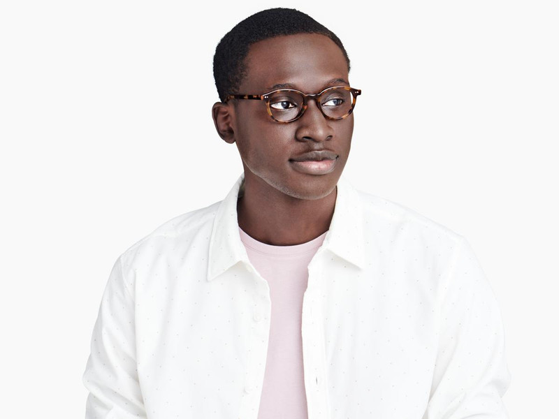 Warby Parker ANSELM Round Eyeglasses Acorn Tortoise Narrow 46-19-140 mm NWT* gallery