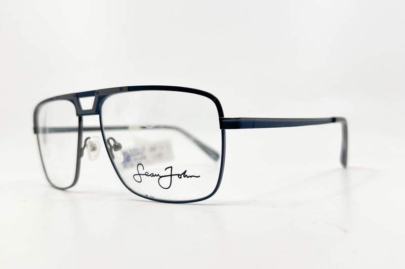 Sean John SJO 5116 Matte Navy Shiny Gun Eyeglass Frames Only 59-16-145 gallery