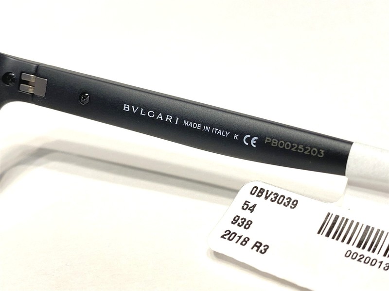 Men's Bvlgari Eyeglasses Frames BV3039 938 Black & Gunmetal 54/18~145 NEW gallery
