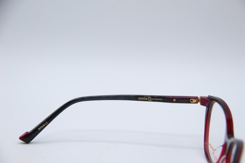 NEW ETNIA BARCELONA BORGIA BX BURGUNDY BLACK AUTHENTIC EYEGLASSES W/CASE 52-16 gallery