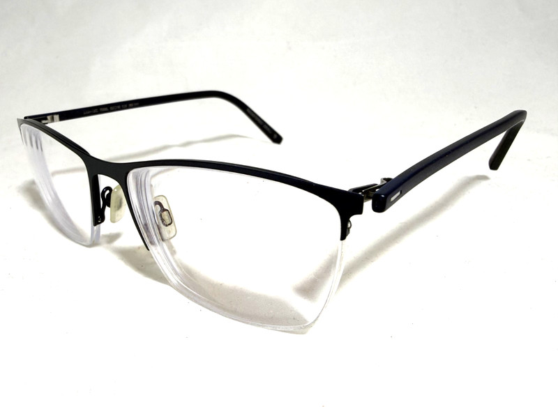 Morel Lightec 7556L BB 040 Eyeglasses FRAME ONLY Dark Blue 52-16-135 M3