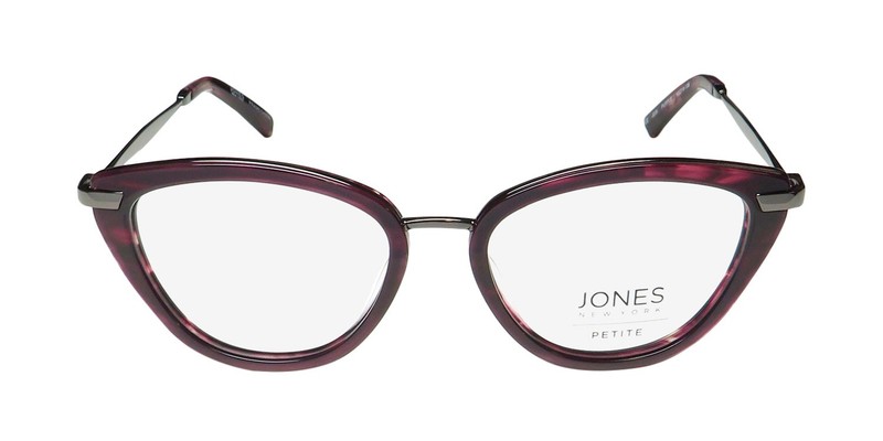 NEW JONES NY J235 PETITE EYEGLASSES WOMENS 49-16-135 CAT EYE PURPLE FULL-RIM gallery