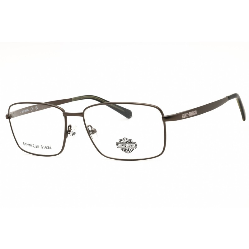 Harley Davidson Men’s Eyeglasses Matte Gunmetal Metal Rectangular HD50100 009