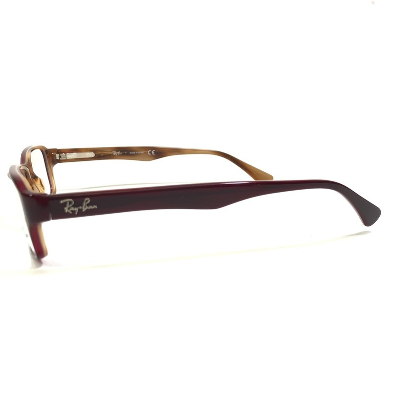 Ray-Ban Eyeglasses Frames RB5161 2385 Brown Red Rectangular Full Rim 53-16-140 gallery