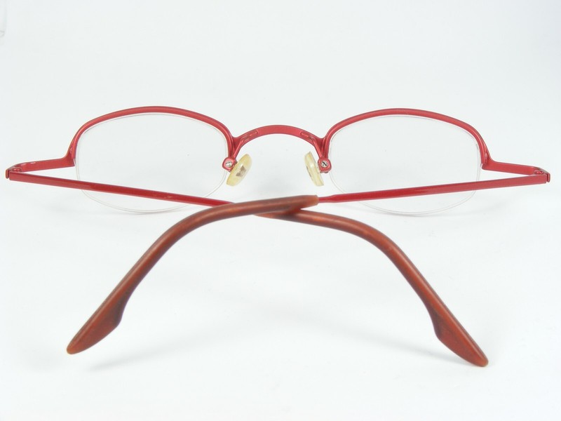 Vintage OPTIK BISCHOFF 348 Col 3 RED EYEGLASSES GLASSES METAL FRAME 39-26-133mm gallery