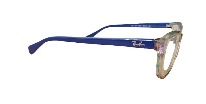 Ray-Ban RB 1591 3807 Kids Eyeglasses Blue Clear Marble Optical Frames 48-16 130 gallery