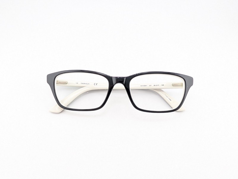Calvin Klein Eyeglasses Frames Only, CK 18541 001, 50-17-135, Black/White