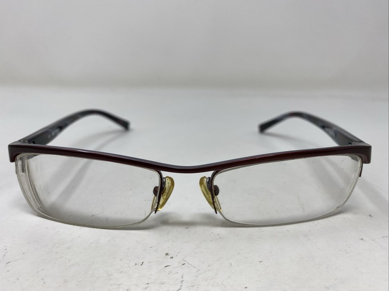 ETRO VE 9538 COL.SCA 55-17-140 Burgundy/Gray Half Rim Eyeglasses Frame EB10