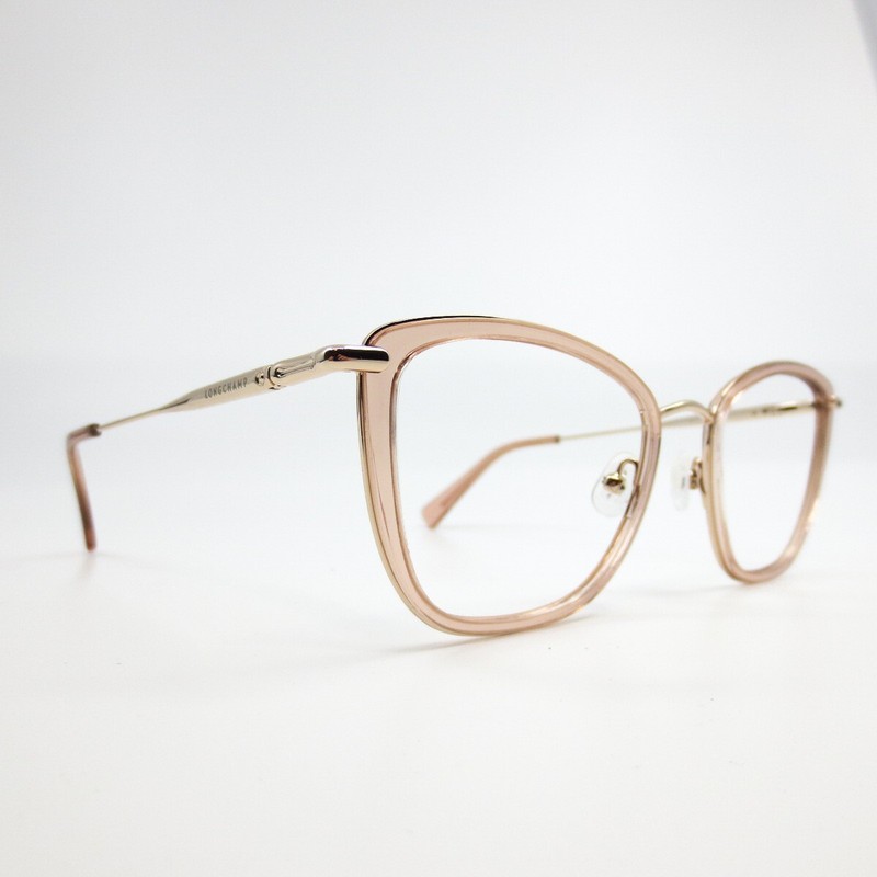 Longchamp Eyeglasses Frames LO2660 601 Clear Pink Gold Cat Eye Square 51-19-140 gallery