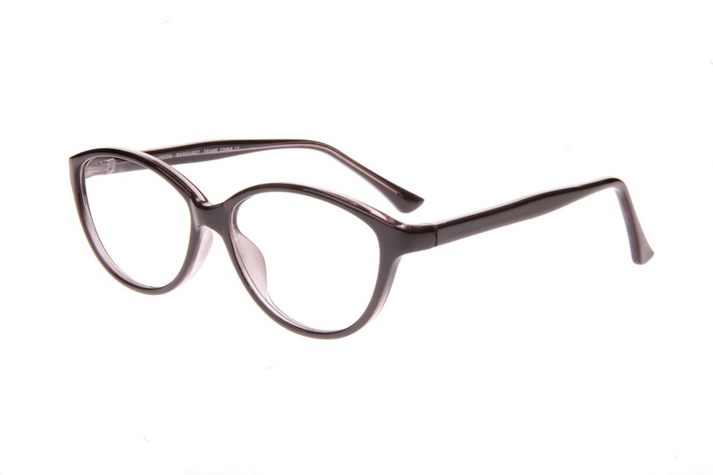 NEW CANNY VISION Black on Crystal MARGARET Eyeglasses 53mm with Case