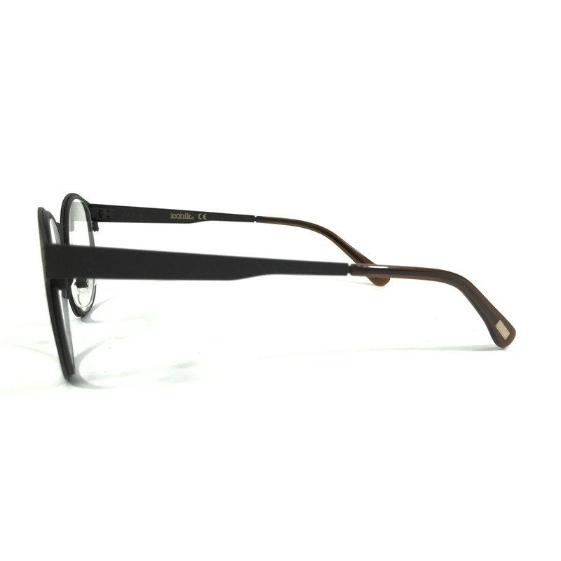 Iconik Eyeglasses Frames Caera C02 Brown Round Full Rim 51-19-140 gallery