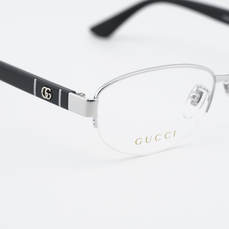 Gucci GG0859OJ 001 Silver/Black 53mm Eyeglasses New Authentic gallery