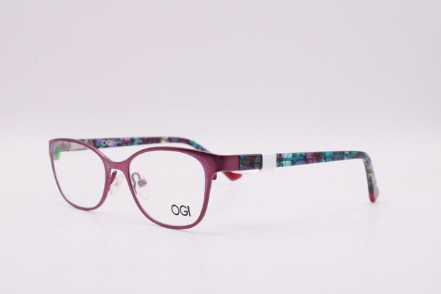 NEW OGI OK333/1961 PURPLE GUNMETAL BLUE MARBLE AUTHENTIC EYEGLASSES 46-16