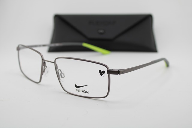 NEW NIKE 4305 075 GUNMETAL GREEN LIME AUTHENTIC EYEGLASSES 55-18