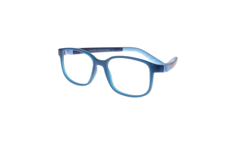 New TOTS Blue FORT Eyeglasses for KIDS 47/16/130 with Case & Strap