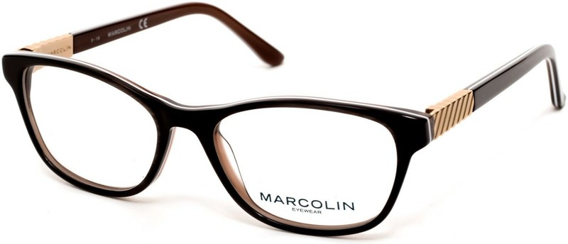 Marcolin Eyewear MA5016 020 Brown Plastic Optical Eyeglasses Frame 52-16-140 AB