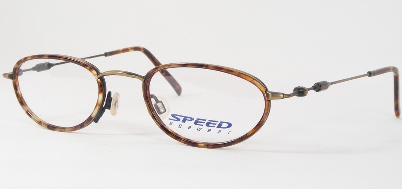 SPEED eyewear SP001 41 Demi Brown /Bronze UNIQUE RARE EYEGLASSES FRAME 49-19-135