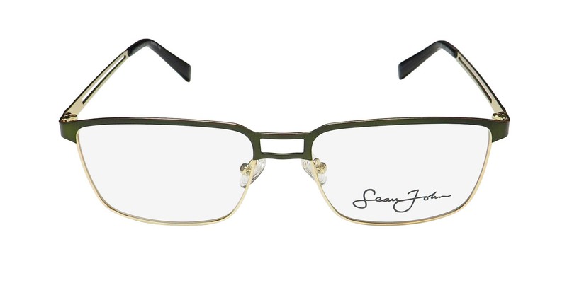 NEW SEAN JOHN 5134 EYEGLASSES 56-17-150 RECTANGULAR FULL-RIM METAL & PLASTIC 318 gallery