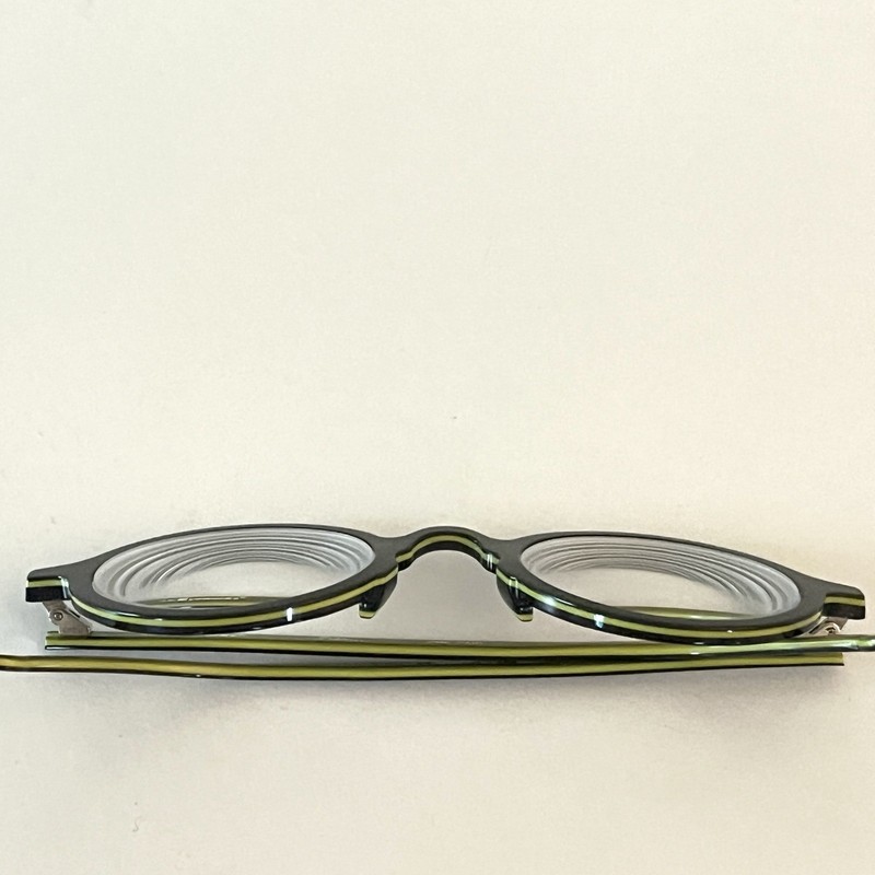l.a. eyeworks Skates Eyeglasses Frames Grey Lime Green Round Made In Japan gallery