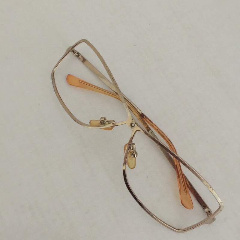 Rectangle metal Eyeglasses Golden Frames one size for unisex adult
