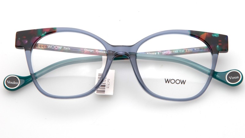 NEW WOOW Voulez Vous 1 Col 1390 Transparent Blue EYEGLASSES 49-17-143mm B41mm gallery