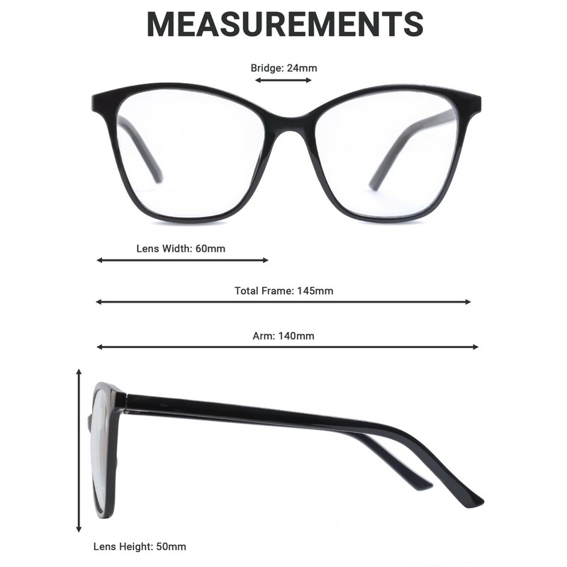 JOLENE Women Eyeglasses CAT EYE Clear Lens Shadz Glasses Oversized GAFAS insta gallery