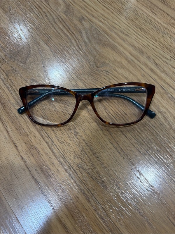 Ellen Tracy Eilot Eyeglasses Tortoise & Teal Laminate 52 16 140mm Frames Only