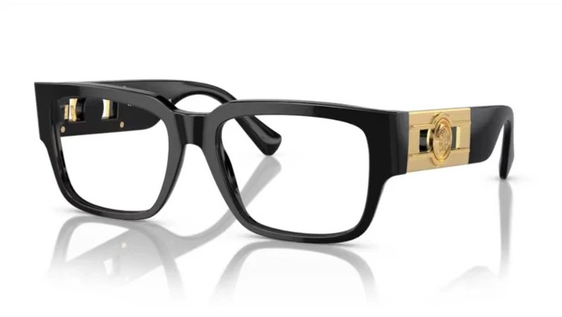 Versace VE3350 GB1 55 Black/Gold 55mm Square Women’s Eyeglasses Optical Frame
