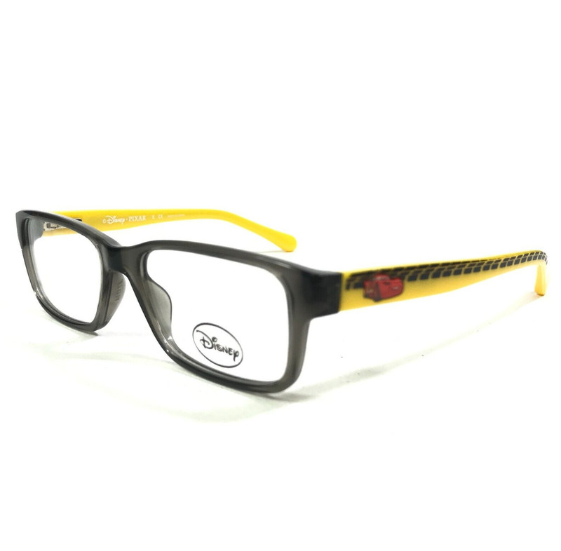Disney Kids Eyeglasses Frames 3E 4004 2018 Grey Yellow Pixar Cars 47-14-125