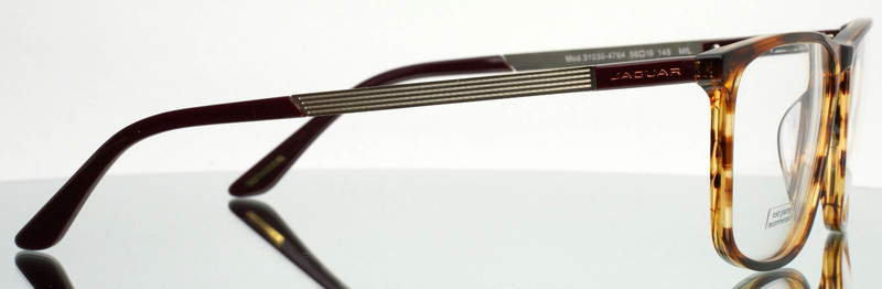 JAGUAR 31030 4764 Brown Gold Mens Rectangle Full Rim Eyeglasses 56-15-145 B:41 gallery