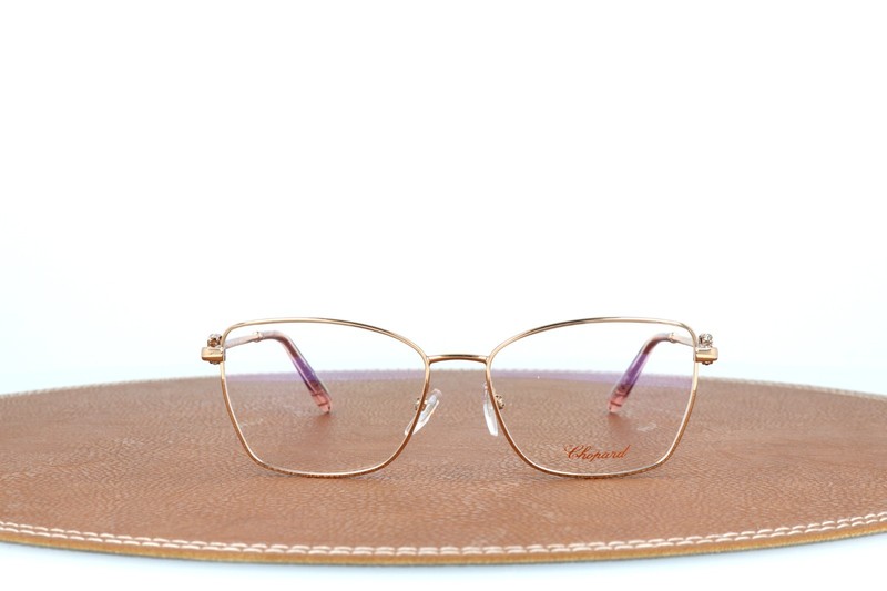 Chopard Vchf50S 08Fc 23Kt Rose Gold Square Eyeglasses Frames 55-16-140 gallery