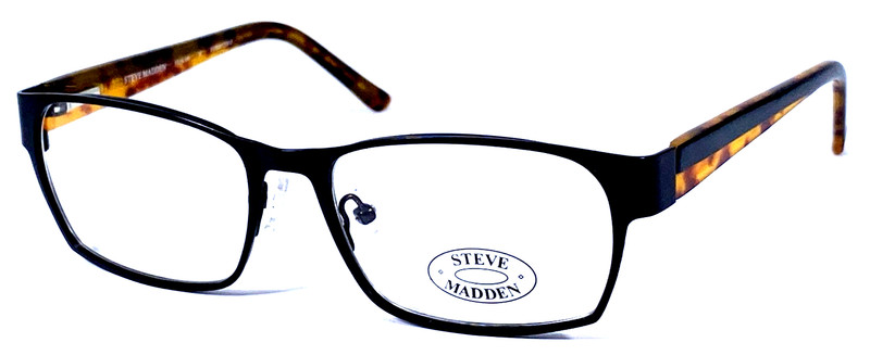 STEVE MADDEN M058 NOS Black Matte/Brown Tortoise 52-16-140 Eyeglasses Frame