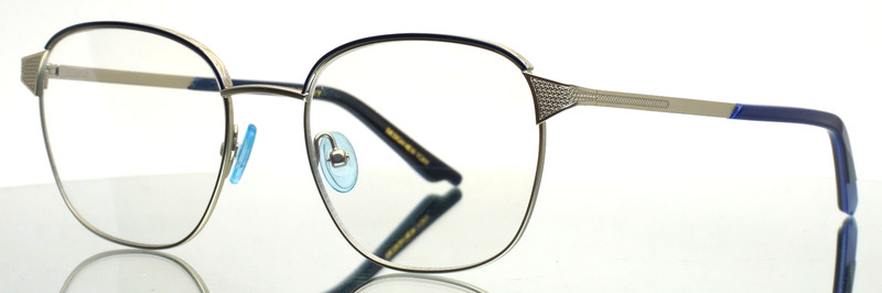 COCO AND BREEZY Optimistic 103 Silver Unisex Square Eyeglasses 52-20-145 B:44