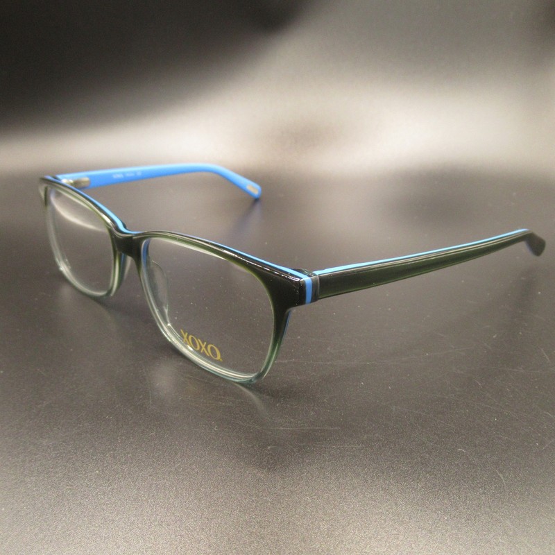 XOXO Portico Eyeglass Frames 55-17-135 Green/Blue Full Rim RX-Able Womens gallery