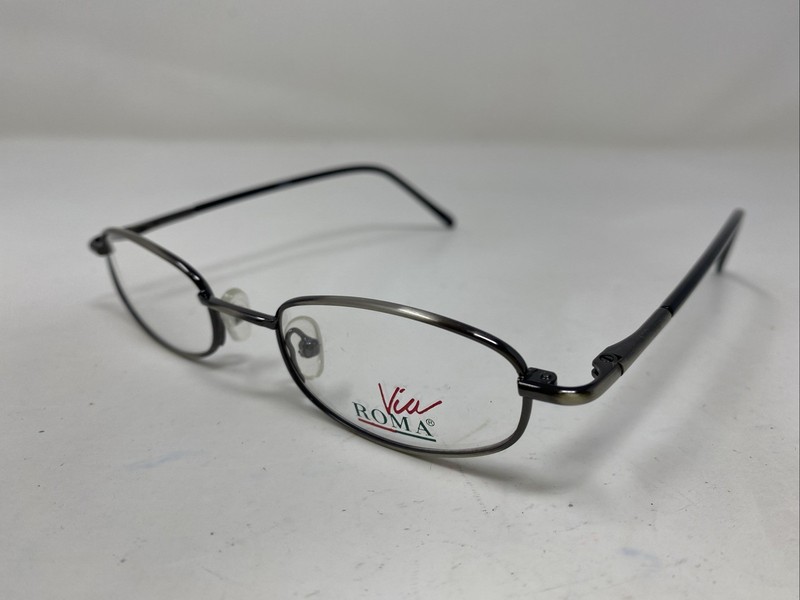 Via Roma VR534 ASL 46-18-140 Antique Silver Metal Full Rim Eyeglasses Frame T235 gallery