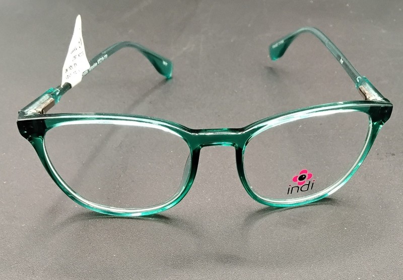 KIDS Indi Eyeglasses Frames KP20223 Crystal Turquoise 47-16-130 NWT $99.95 gallery