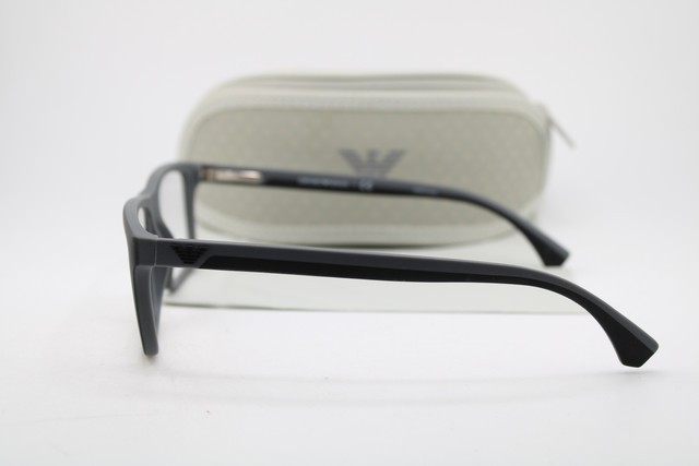 NEW EMPORIO ARMANI EA 3034 5229 MATTE BLACK GREY AUTHENTIC EYEGLASSES 55-16 gallery