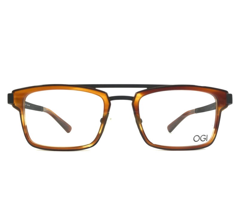OGI Eyeglasses Frames EVOLUTION 9243/2205 Brown Black Rectangle 52-21-145