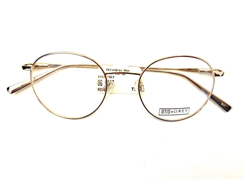 OTIS+GREY OG 9007 Gold Round Mens Eyeglasses Frames 49-20-145