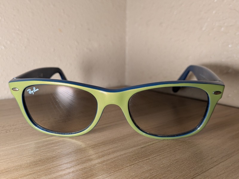 Ray-Ban Sunglasses Frame RB 2132 New Wayfarer 791/32 Polished Green/Blue 52-18