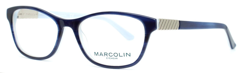 MARCOLIN MA5016 092 Blue Womens Cat Eye Full Rim Eyeglasses 50-16-140 B:35
