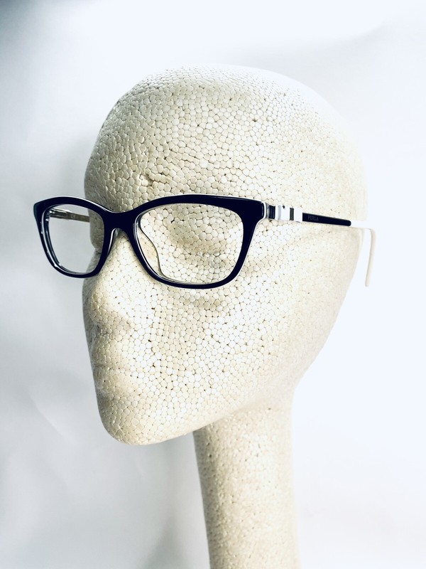 Furla Black White Wayfarer Lucite Metal Temple Glasses Scilla VU4803J 50 16 140 gallery