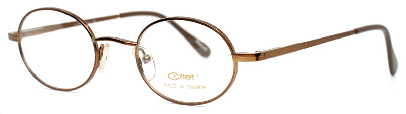 Vintage COTTET 4179 PM002 Bronze Unisex Oval Full Rim Eyeglasses 46-21-140 B:35