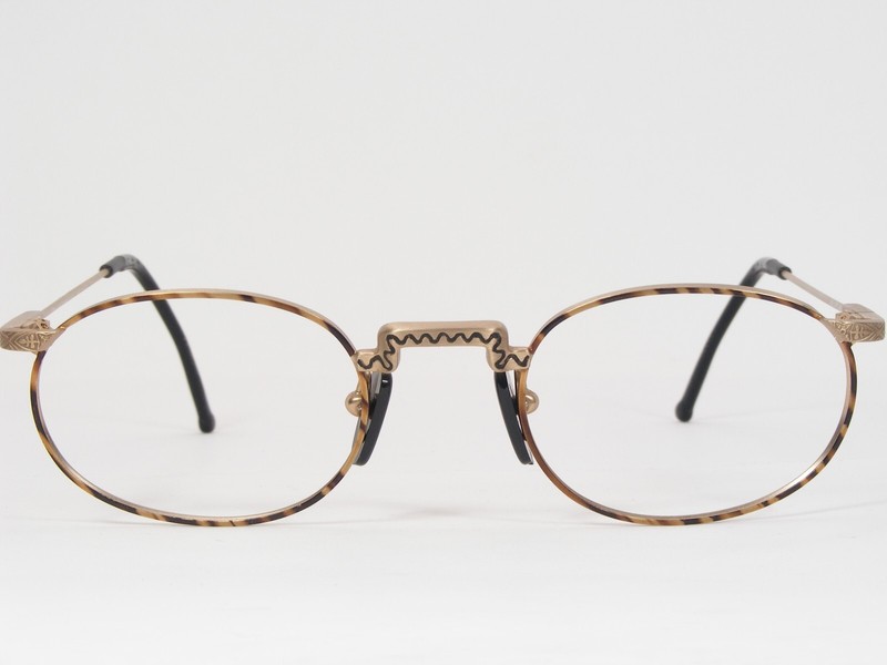 Vintage CHAI 8 So1 F12 UNIQUE RARE EYEGLASSES GLASSES FRAME 46-22-154mm (NOTES) gallery