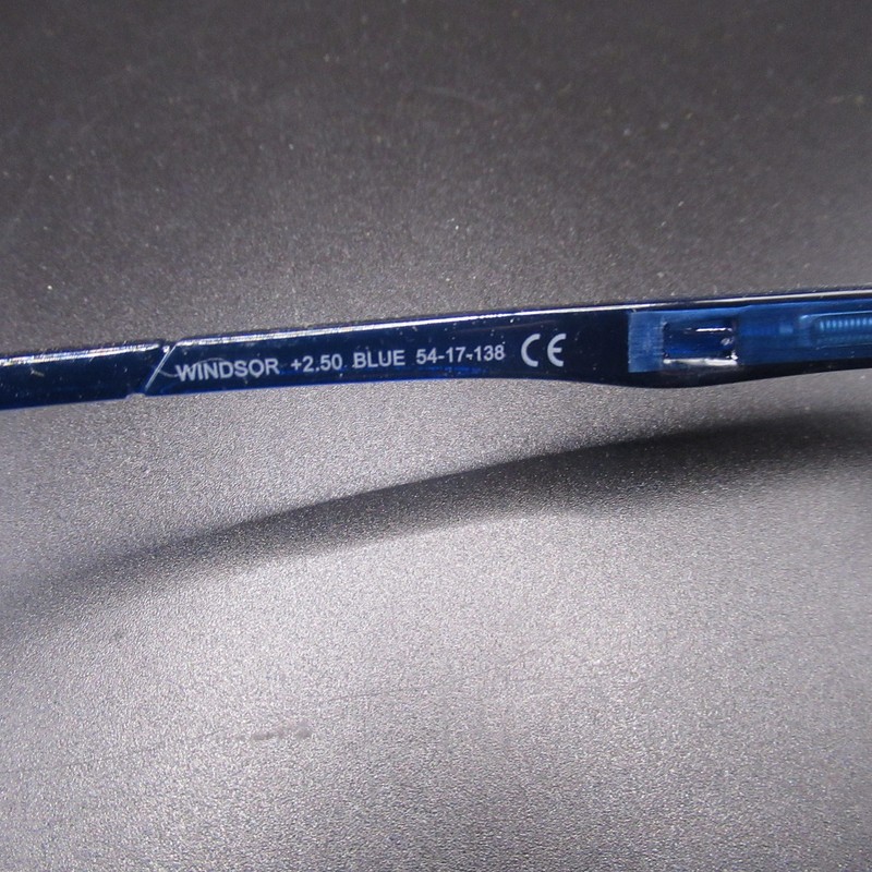 BKLYN Eyeglass Frames Windsor Blue Full Rim Rectangle 54-17-138 +2.50 Lenses gallery