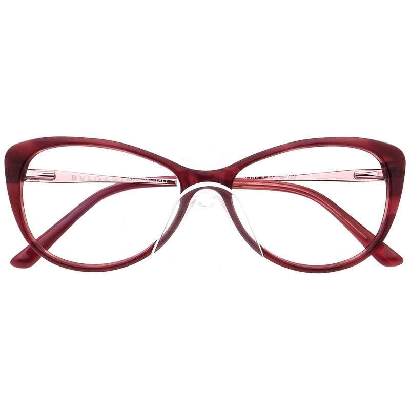 Bvlgari Eyeglasses 5218 015 B Merlot/Pink Cat Eye Frame Italy 54[]16 140 gallery