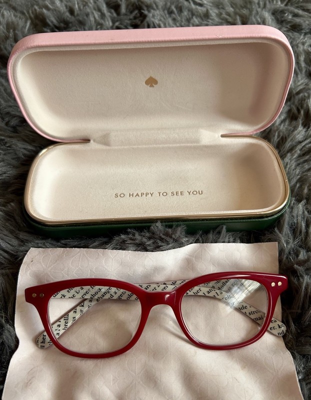 Kate Spade New York Rebecca RV15 Reading Glasses +1.50 Burgundy Red with Case