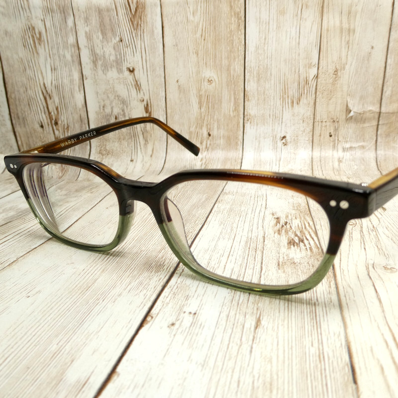 Warby Parker Brown Green Fade Eyeglasses FRAMES ONLY - Lawrence M723 52-16-145 gallery